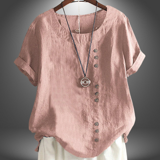 Linnedbluse med Knapper