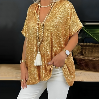 Glitrende Bluse