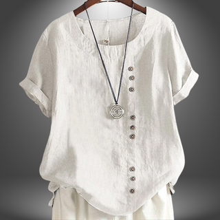 Linnedbluse med Knapper