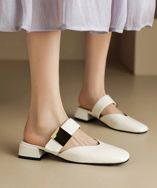 Slip-on Mules med Spænde