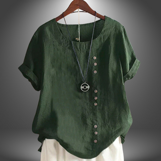Linnedbluse med Knapper