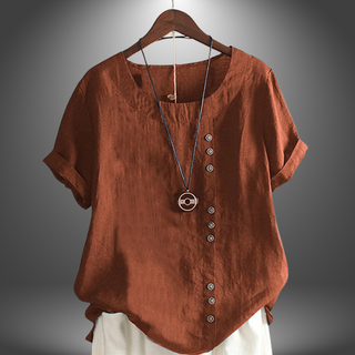 Linnedbluse med Knapper