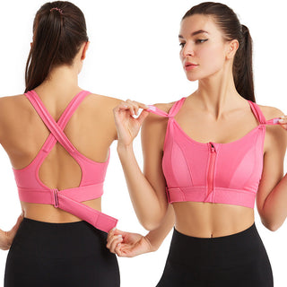 Zip Support Sports Bra