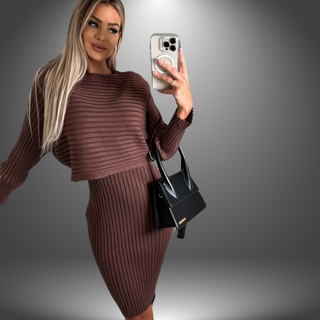 Strik Kjolesæt med Cropped Top