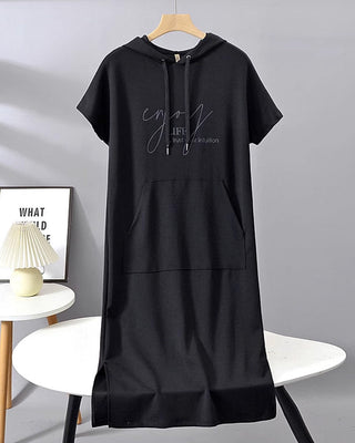 Sweatshirt Kjole med Hætte