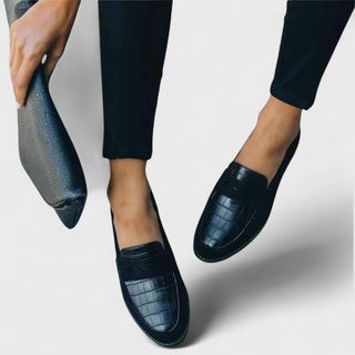 Krokodillemønstrede Loafers