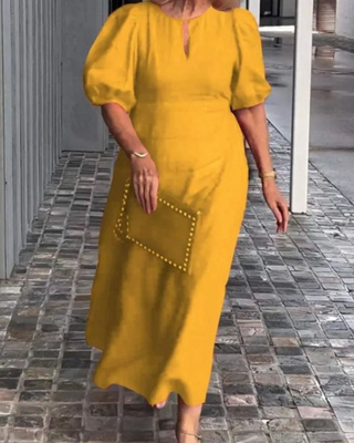 Elegant sort midi kjole