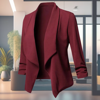 Åben Blazer | Vinrød | Komfort og Elegance til Hverdag og Kontor
