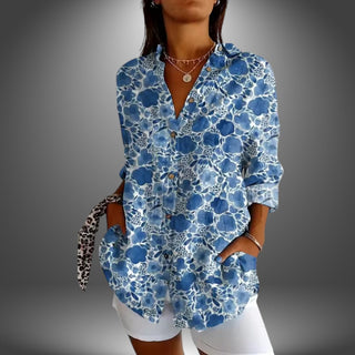 Sommerbluse med Blomsterprint