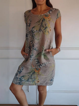Blomsterkjole i bomuld