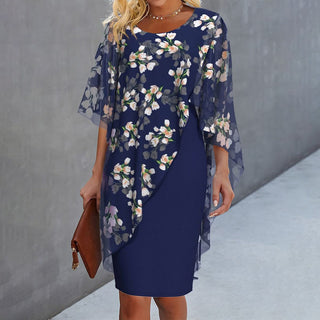 Kjole med Chiffon Overlay