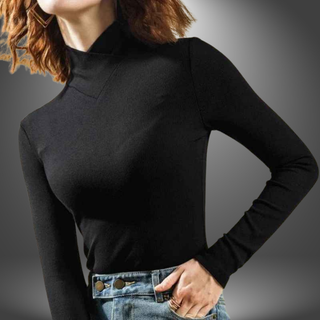 Ribbet Krydsrullekrave Top