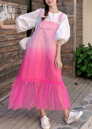 Tie-Dye Kjole med Tulle Nederdel
