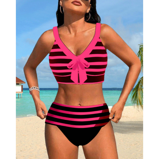 Stribet Bikini med Knude