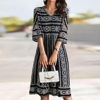 Sort Boho Kjole