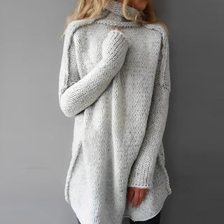 Højhalset Oversized Striktrøje