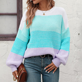 Colorblock Striktrøje