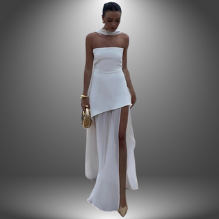 Asymmetrisk Kjole Elegant og Sofistikeret