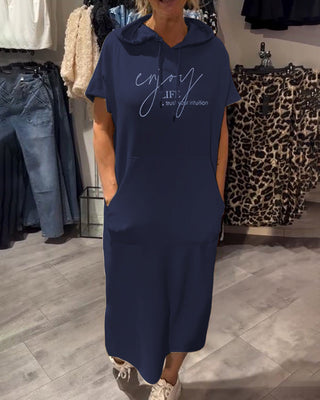 Sweatshirt Kjole med Hætte