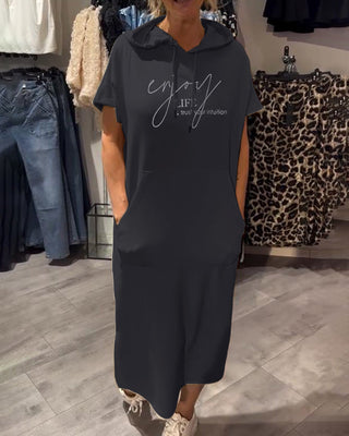 Sweatshirt Kjole med Hætte