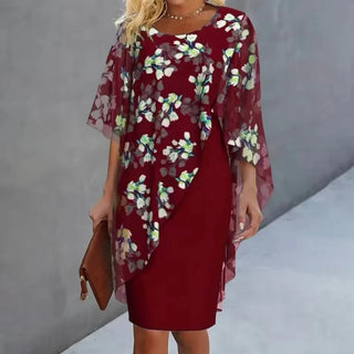 Kjole med Chiffon Overlay