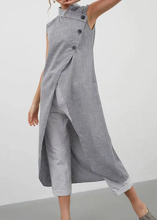 Asymmetrisk Lang Top med Knapper