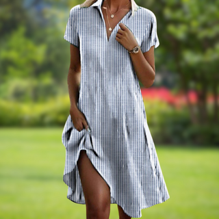 Rød boho sommerkjole med print