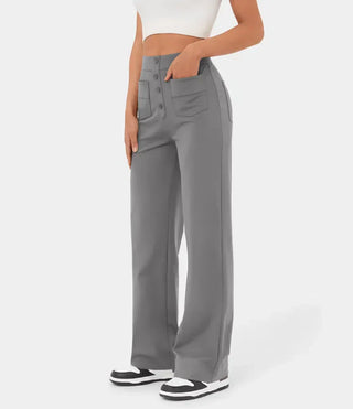 High-waist bukser med knapper