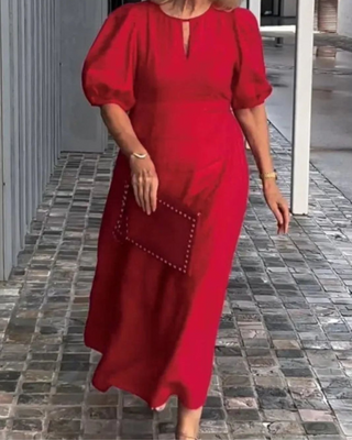 Elegant sort midi kjole
