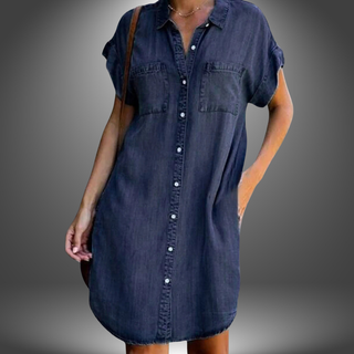 Denim Skjortekjole Komfort og Stil