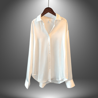 Satin Skjorte med Knapper