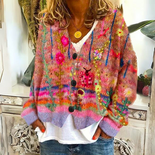 Blomster Mønstret Cardigan