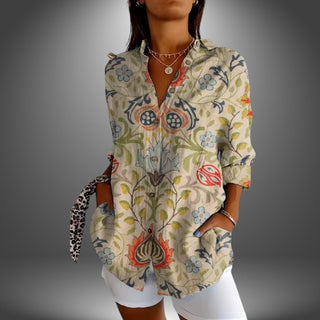 Sommerbluse med Blomsterprint