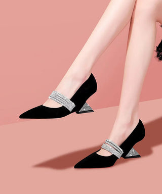 Elegante Pumps med Glimmerrem