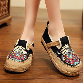 Broderet Espadrilles med Jute-Sål