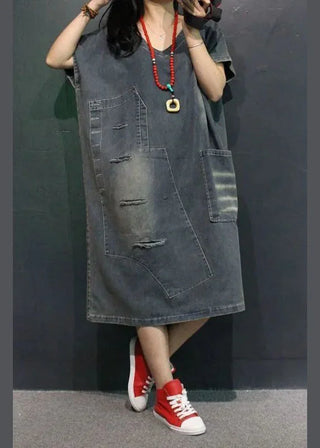 Oversized Denim Kjole