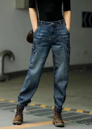 Cargoinspirerede Denim Jeans