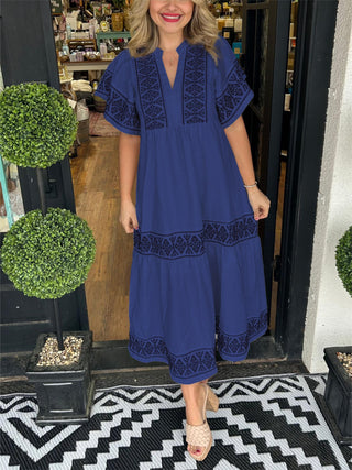 Boho Kjole med Broderi