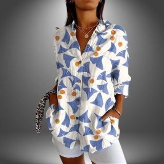 Sommerbluse med Blomsterprint
