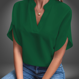 Elegant V-Hals Bluse
