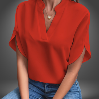 Elegant V-Hals Bluse