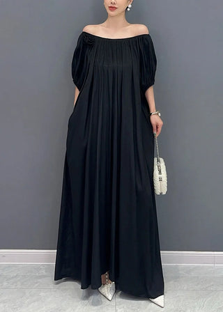 Sort Off-Shoulder Kjole
