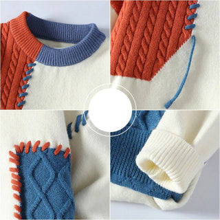 Patchwork striktrøje