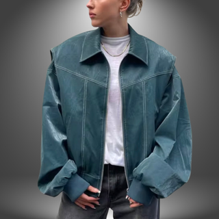 Oversized Læderjakke
