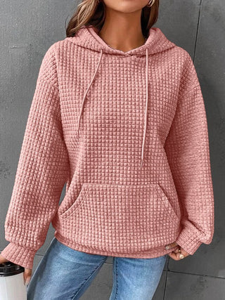 Quiltet Hoodie med Kængurulomme