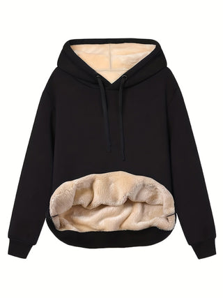 Hoodie med Foret Kængurulomme