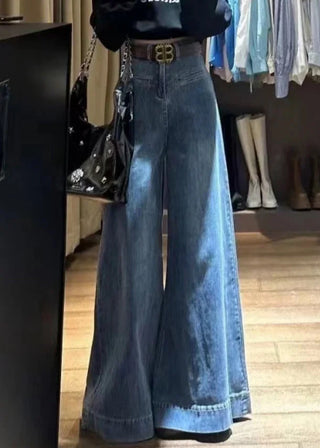 Vidde jeans med høj talje