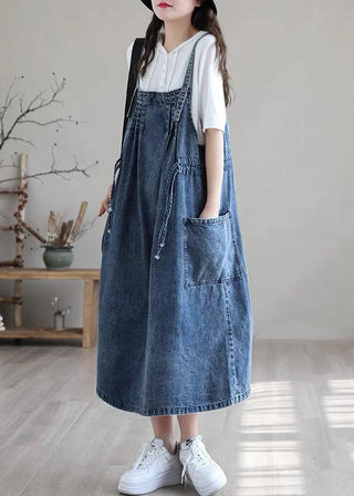 Denim selekjole med lommer