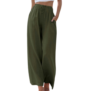 Ella Wide-Leg Hørbukser | Åndbare & Stilfulde | Perfekt til En Ubesværet Look