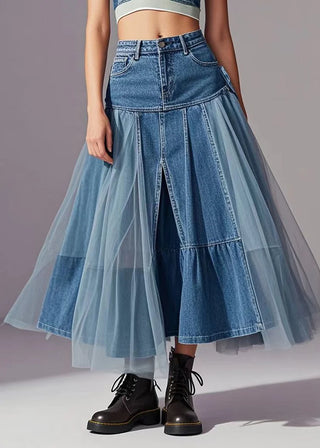 Tylpanel Denim Nederdel